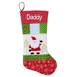 Personalized Festive Patchwork Stocking