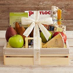 Sweet Meets Savory Gift Basket with Personalized Ribbon