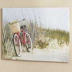 Bicycle By the Beach Canvas Print