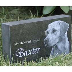 Personalized Photo Pet Memorial in Granite