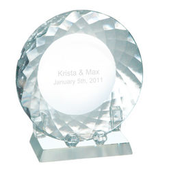 Optic Crystal Plate Award with Stand