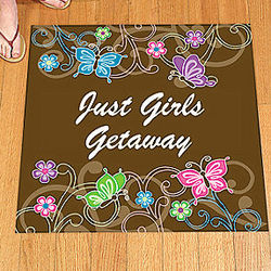 Personalized All Aflutter Brown Floor Banner