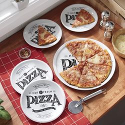 Pizza Plates, Serving Dish, and Cutter