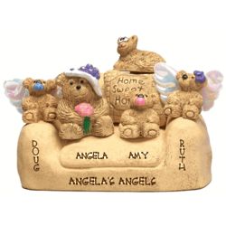 Personalized Christmas Loveseat Bears for Mom and Her Angels