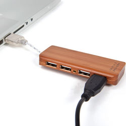 Bamboo USB 4 Port Hub