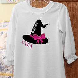 Girl's Personalized Halloween Witch's Hat Nightgown