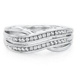 Sterling Silver Diamond Mom Ring
