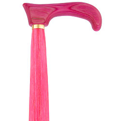 Classic Derby Handle Walking Cane in Pink