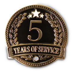 5 Years of Service Lapel Pin
