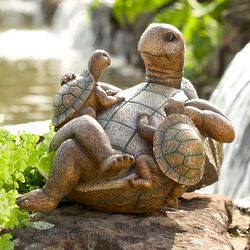 Turtle Family Garden Sculpture