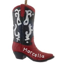 Personalized Cowboy Boot Ornament