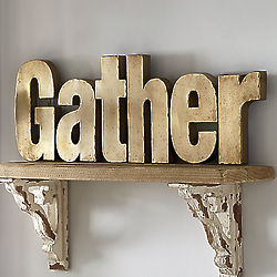 Gather Cutout Text Sign