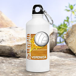 Personalized Volleyball Aluminum Water Bottle