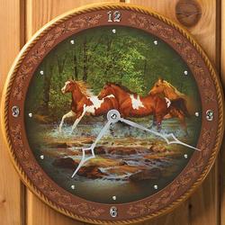 Spring Creek Horses Clock