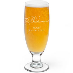 Bridesmaid Personalized Beer Glass