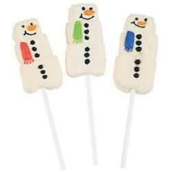 Snowmen Marshmallow Suckers