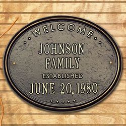 Personalized Established Welcome Plaque