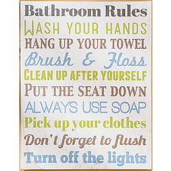 Bathroom Rules Wall Art