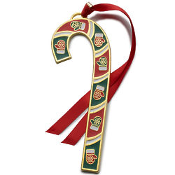 2016 Gold Plated Candy Cane Ornament