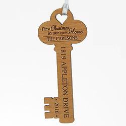 Personalized New Home Key Ornament