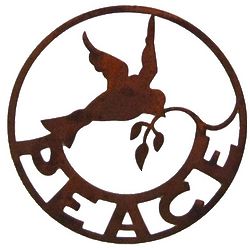 Handcrafted Metal Peace Wall Art