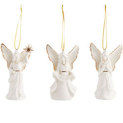 Holiday Splendor Angel Porcelain Ornaments