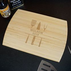Tools of the Trade Personalized Bamboo Cutting Board for Grilling