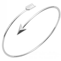 Silver Arrow Bangle Bracelet