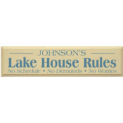 Personalized Lake House Rules Sign