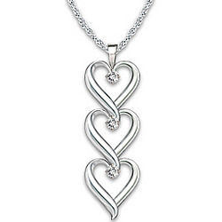 Granddaughter I Love You Infinity Heart Diamond Pendant