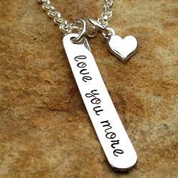Love You More Sterling Silver Necklace