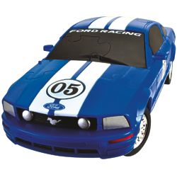 Ford Mustang 3D Jigsaw Puzzle Car Kit in Blue
