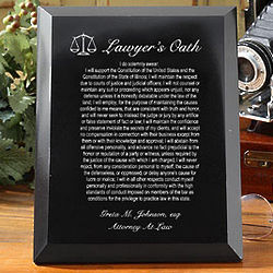 Lawyer's Oath Engraved Marble Plaque