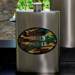 Personalized Camo Flask