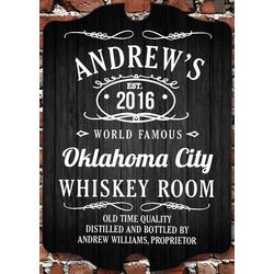 Old Fashioned Whiskey Room Personalized Bar Sign