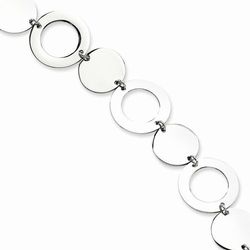 Stainless Steel Polished Circles Bracelet