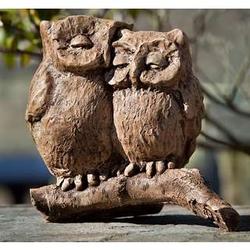 Cast Stone Honeymoon Owls Garden Statue