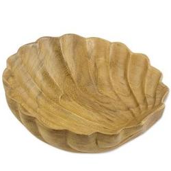 Seashell Wooden Serving Bowl