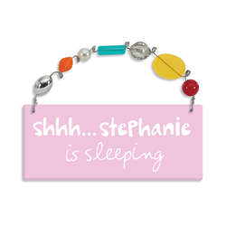 Shhh... Personalized Is Sleeping Wall Plaque