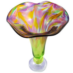 Blown Glass Petunia Vase
