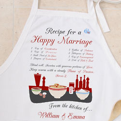 Recipe for a Happy Marriage Apron