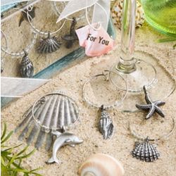 Unique Beach Themed Wine Charms