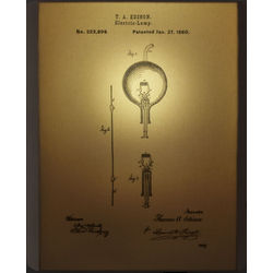 Edison Electric Lamp Illuminated Patent Art