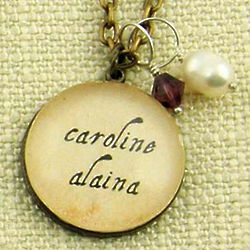 Mom's Behind the Glass Pen and Parchment Necklace