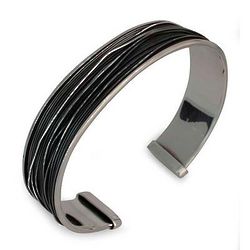 Men's Mezcala River Sterling Silver Cuff Bracelet