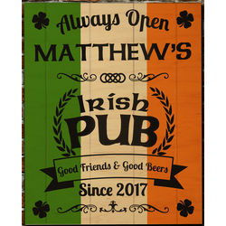Large Good Friends Personalized Irish Pub Sign