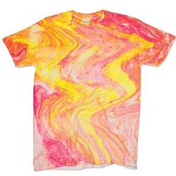 Galactic Tie Dye Tee in Pink and Yellow