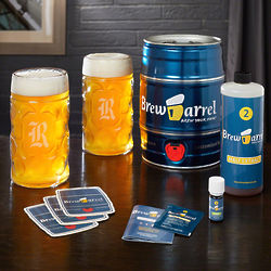 Brew Barrel Beer Making Kit and Personalized Oktoberfest Steins