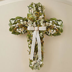 Preserved Cross Wreath for Sympathy