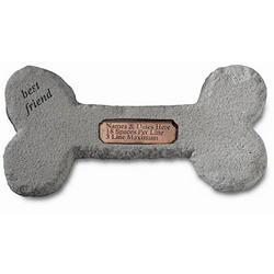 Personalized Dog Bone with 'Best Friend' Pet Memorial Stone